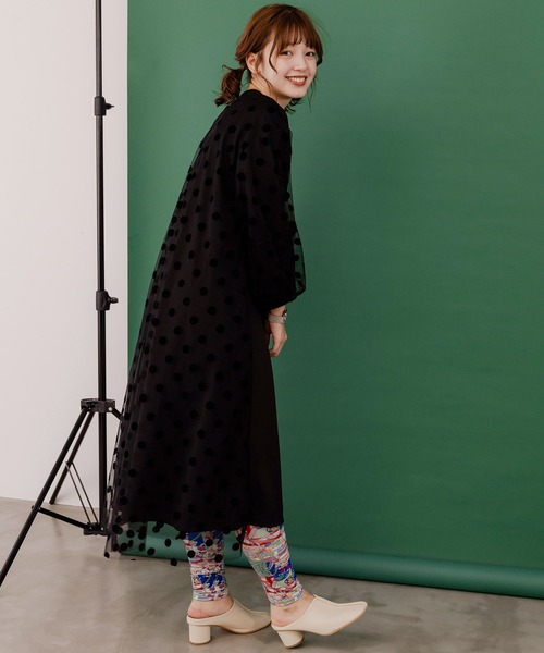 ScoLar（スカラー）の「143731：POP・カラフル・キャラクター 3柄展開 保湿保温レギンス（レギンス/スパッツ・レディース・グリーン/パープル/ブラック・M）」の8枚目の写真