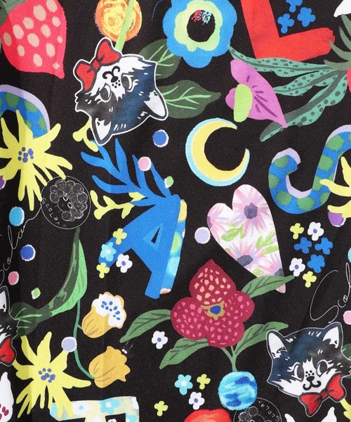 ScoLar（スカラー）の「143731：POP・カラフル・キャラクター 3柄展開 保湿保温レギンス（レギンス/スパッツ・レディース・グリーン/パープル/ブラック・M）」の11枚目の写真