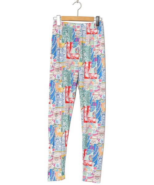 ScoLar（スカラー）の「143731：POP・カラフル・キャラクター 3柄展開 保湿保温レギンス（レギンス/スパッツ・レディース・グリーン/パープル/ブラック・M）」の12枚目の写真