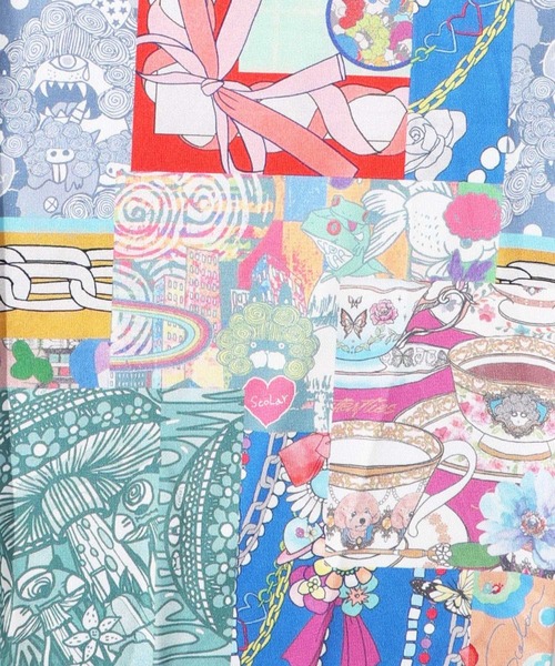 ScoLar（スカラー）の「143731：POP・カラフル・キャラクター 3柄展開 保湿保温レギンス（レギンス/スパッツ・レディース・グリーン/パープル/ブラック・M）」の13枚目の写真