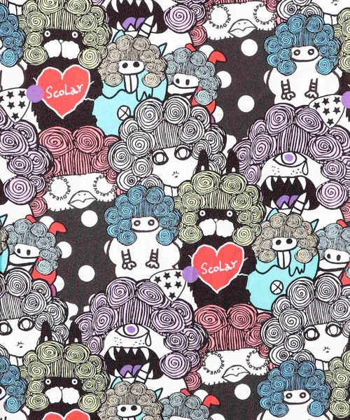 ScoLar（スカラー）の「143731：POP・カラフル・キャラクター 3柄展開 保湿保温レギンス（レギンス/スパッツ・レディース・グリーン/パープル/ブラック・M）」の15枚目の写真