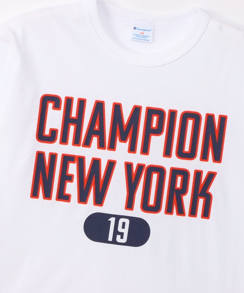 Champion（チャンピオン）の「【Champion/チャンピオン】キッズ ショートスリーブTシャツ（Tシャツ/カットソー・キッズ・ホワイト/その他35/ネイビー/オートミール・130/120/110/100/160/150/140）」の5枚目の写真