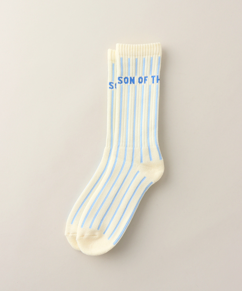 SON OF THE CHEESE(サノバチーズ)の「【SON OF THE CHEESE / サノバチーズ】 STRIPE SOX SC2420-AC10(ソックス/靴下・レディース・ブルー系その他/マスタード・FREE)」の1枚目の写真