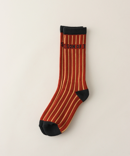 SON OF THE CHEESE(サノバチーズ)の「【SON OF THE CHEESE / サノバチーズ】 STRIPE SOX SC2420-AC10(ソックス/靴下・レディース・ブルー系その他/マスタード・FREE)」の2枚目の写真