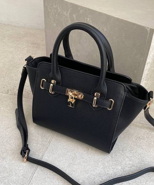 MAJESTIC LEGON（マジェスティックレゴン）の「上品ベルトハンドバッグ（ハンドバッグ・レディース・ブラウン/ブラック/ベージュ・FREE）」の6枚目の写真