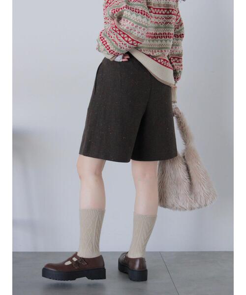 ehka sopo（エヘカソポ）の「フロントジップショートパンツ（その他パンツ・レディース・ブラック/ブラウン/グレー・F）」の5枚目の写真