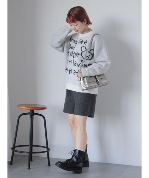 ehka sopo（エヘカソポ）の「フロントジップショートパンツ（その他パンツ・レディース・ブラック/ブラウン/グレー・F）」の10枚目の写真