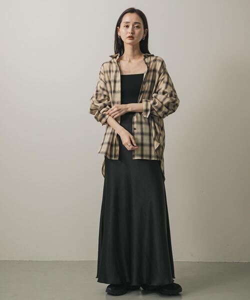 セール】『一部WEB限定カラー』ナローサテンスカート（スカート