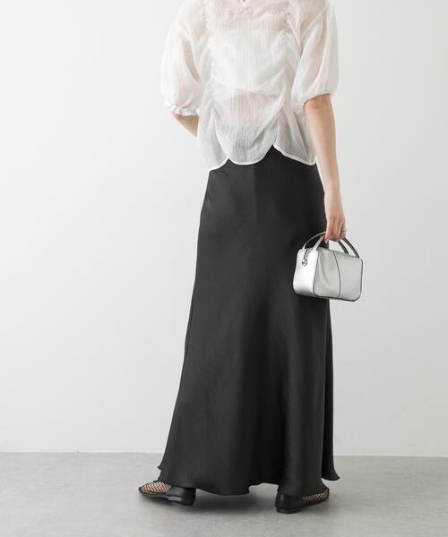 SENSE OF PLACE by URBAN RESEARCH(センスオブプレイスバイアーバンリサーチ)の「『一部WEB限定カラー』ナローサテンスカート(スカート・レディース・ブラック/アイボリー/チャコールグレー/シルバー/イエロー・SMALL/MEDIUM/TALL)」の20枚目の写真