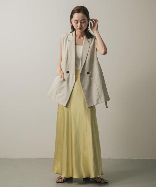 セール】『一部WEB限定カラー』ナローサテンスカート（スカート