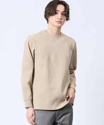 m.f.editorial（エムエフエディトリアル）の「【ストレッチ　ウォッシャブル　吸水速乾　UVカット　アンチピリング】m.f.エディトリアル メンズ テックワッフル クルーネック長袖Tシャツ（Tシャツ/カットソー）」