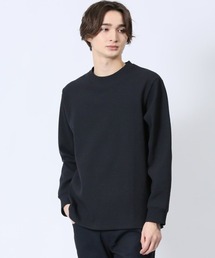 【ストレッチ 吸水速乾 UVカット アンチピリング】m.f.エディトリアル メンズ テックワッフル クルーネック 長袖 Tシャツ