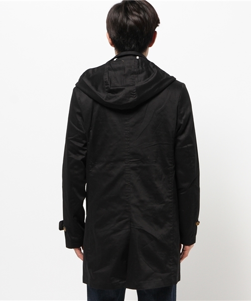 CROON A SONG（クルーンアソング）の「フード脱着ストレッチステンカラーコート（ステンカラーコート・メンズ・ブラック/カーキ・48/46）」の10枚目の写真