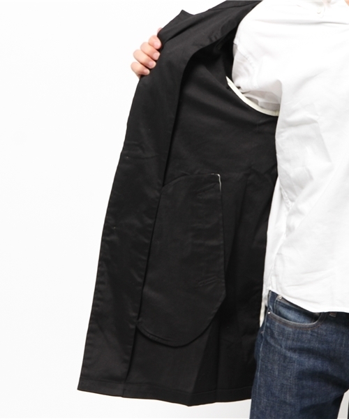 CROON A SONG（クルーンアソング）の「フード脱着ストレッチステンカラーコート（ステンカラーコート・メンズ・ブラック/カーキ・48/46）」の5枚目の写真