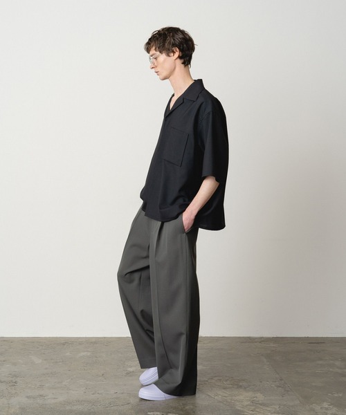 STERNBERG(スタンバーグ)の「ウールトロオープンカラーシャツ(シャツ/ブラウス・メンズ・カーキブラウン/ブラック・SMALL/MEDIUM/LARGE)」の5枚目の写真