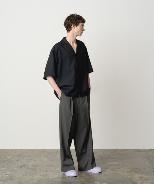 STERNBERG(スタンバーグ)の「ウールトロオープンカラーシャツ(シャツ/ブラウス・メンズ・カーキブラウン/ブラック・SMALL/MEDIUM/LARGE)」の6枚目の写真