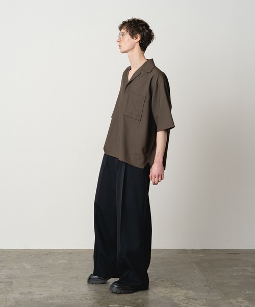 STERNBERG(スタンバーグ)の「ウールトロオープンカラーシャツ(シャツ/ブラウス・メンズ・カーキブラウン/ブラック・SMALL/MEDIUM/LARGE)」の12枚目の写真