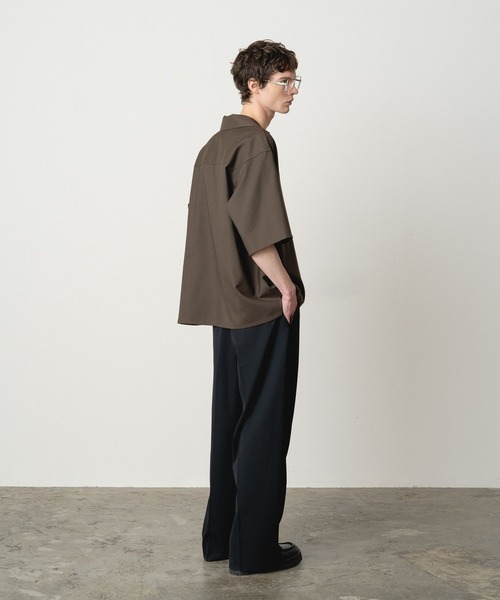 STERNBERG(スタンバーグ)の「ウールトロオープンカラーシャツ(シャツ/ブラウス・メンズ・カーキブラウン/ブラック・SMALL/MEDIUM/LARGE)」の13枚目の写真