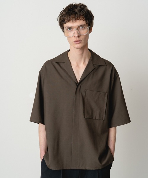 STERNBERG（スタンバーグ）の「ウールトロオープンカラーシャツ