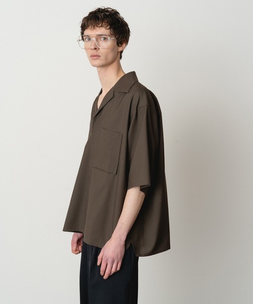STERNBERG(スタンバーグ)の「ウールトロオープンカラーシャツ(シャツ/ブラウス・メンズ・カーキブラウン/ブラック・SMALL/MEDIUM/LARGE)」の16枚目の写真