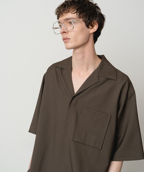 STERNBERG(スタンバーグ)の「ウールトロオープンカラーシャツ(シャツ/ブラウス・メンズ・カーキブラウン/ブラック・SMALL/MEDIUM/LARGE)」の19枚目の写真