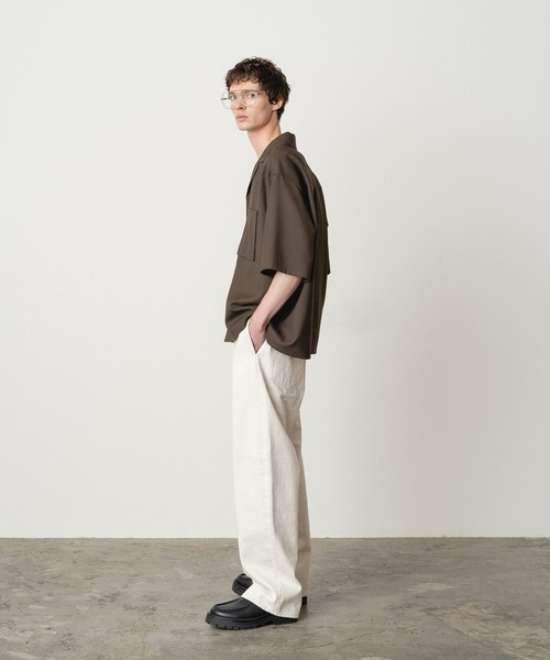 STERNBERG(スタンバーグ)の「ウールトロオープンカラーシャツ(シャツ/ブラウス・メンズ・カーキブラウン/ブラック・SMALL/MEDIUM/LARGE)」の22枚目の写真