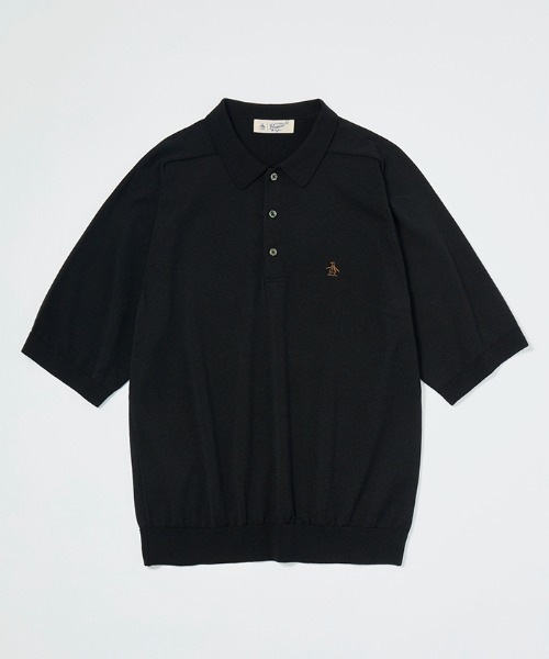 penguin BY MUNSINGWEAR(ペンギン バイ マンシングウェア)の「Saddle Shoulder POLO sweater(ニット/セーター・メンズ・ネイビー/ブラック/ブルー・L/XL/M)」の2枚目の写真