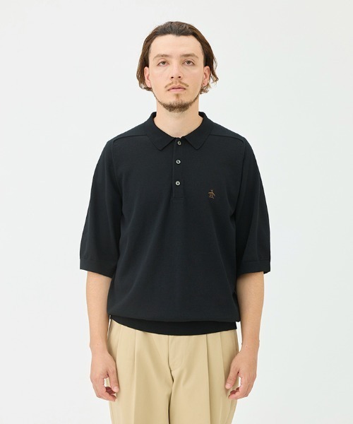 penguin BY MUNSINGWEAR(ペンギン バイ マンシングウェア)の「Saddle Shoulder POLO sweater(ニット/セーター・メンズ・ネイビー/ブラック/ブルー・L/XL/M)」の5枚目の写真