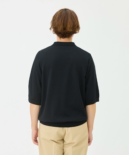 penguin BY MUNSINGWEAR(ペンギン バイ マンシングウェア)の「Saddle Shoulder POLO sweater(ニット/セーター・メンズ・ネイビー/ブラック/ブルー・L/XL/M)」の6枚目の写真