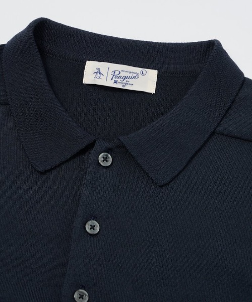 penguin BY MUNSINGWEAR(ペンギン バイ マンシングウェア)の「Saddle Shoulder POLO sweater(ニット/セーター・メンズ・ネイビー/ブラック/ブルー・L/XL/M)」の7枚目の写真