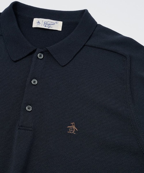 penguin BY MUNSINGWEAR(ペンギン バイ マンシングウェア)の「Saddle Shoulder POLO sweater(ニット/セーター・メンズ・ネイビー/ブラック/ブルー・L/XL/M)」の8枚目の写真