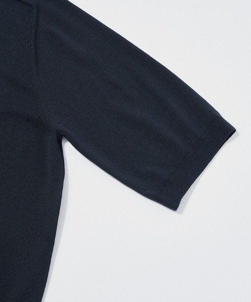 penguin BY MUNSINGWEAR(ペンギン バイ マンシングウェア)の「Saddle Shoulder POLO sweater(ニット/セーター・メンズ・ネイビー/ブラック/ブルー・L/XL/M)」の9枚目の写真