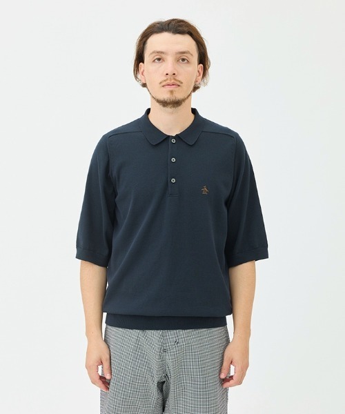 penguin BY MUNSINGWEAR(ペンギン バイ マンシングウェア)の「Saddle Shoulder POLO sweater(ニット/セーター・メンズ・ネイビー/ブラック/ブルー・L/XL/M)」の12枚目の写真