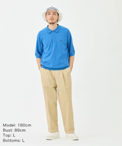 penguin BY MUNSINGWEAR(ペンギン バイ マンシングウェア)の「Saddle Shoulder POLO sweater(ニット/セーター・メンズ・ネイビー/ブラック/ブルー・L/XL/M)」の20枚目の写真