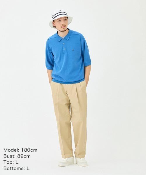 penguin BY MUNSINGWEAR(ペンギン バイ マンシングウェア)の「Saddle Shoulder POLO sweater(ニット/セーター・メンズ・ネイビー/ブラック/ブルー・L/XL/M)」の21枚目の写真