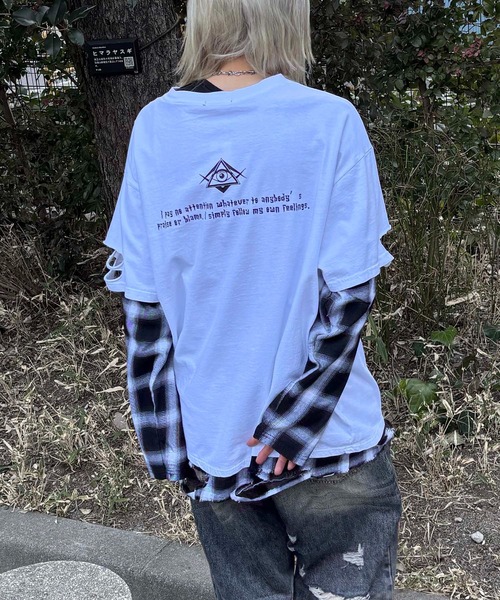 【FLARE UP】★25SS★バスターレイヤードTシャツ W/Rバックファイヤーティー（Tシャツ/カットソー