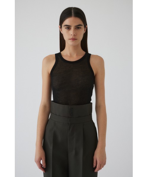 RIM.ARK（リムアーク）の「Gauze tank ガーゼタンク（タンクトップ・レディース・ホワイト/ライム/グレー/ブラック・38/36）」の17枚目の写真