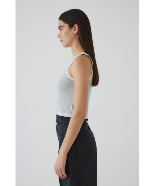 RIM.ARK（リムアーク）の「Gauze tank ガーゼタンク（タンクトップ・レディース・ホワイト/ライム/グレー/ブラック・38/36）」の12枚目の写真