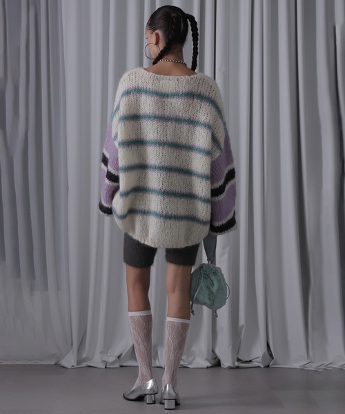 ROSE BUD(ローズバッド)の「(mici)ニットバイカーパンツ(その他パンツ・レディース・ブラック/グレー・ONE SIZE)」の9枚目の写真