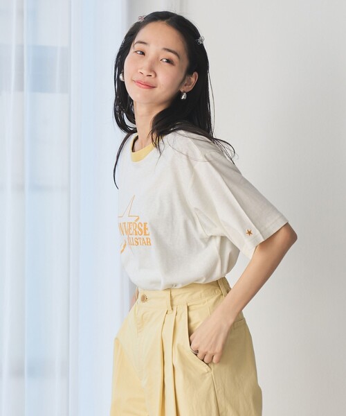 CONVERSE(コンバース)の「CONVERSE(コンバース)別注アソート ロゴ プリント Tシャツ(Tシャツ/カットソー・レディース・その他1/その他2/コバルトブルー/オフホワイト/レッド/ダークグレー・M/L)」の10枚目の写真
