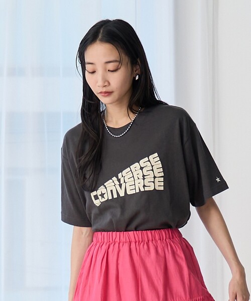 CONVERSE(コンバース)の「CONVERSE(コンバース)別注アソート ロゴ プリント Tシャツ(Tシャツ/カットソー・レディース・その他1/その他2/コバルトブルー/オフホワイト/レッド/ダークグレー・M/L)」の15枚目の写真