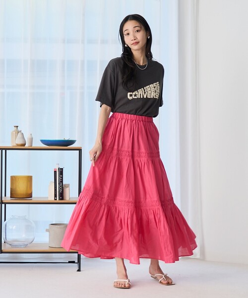 CONVERSE(コンバース)の「CONVERSE(コンバース)別注アソート ロゴ プリント Tシャツ(Tシャツ/カットソー・レディース・その他1/その他2/コバルトブルー/オフホワイト/レッド/ダークグレー・M/L)」の17枚目の写真