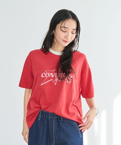CONVERSE(コンバース)の「CONVERSE(コンバース)別注アソート ロゴ プリント Tシャツ(Tシャツ/カットソー・レディース・その他1/その他2/コバルトブルー/オフホワイト/レッド/ダークグレー・M/L)」の19枚目の写真