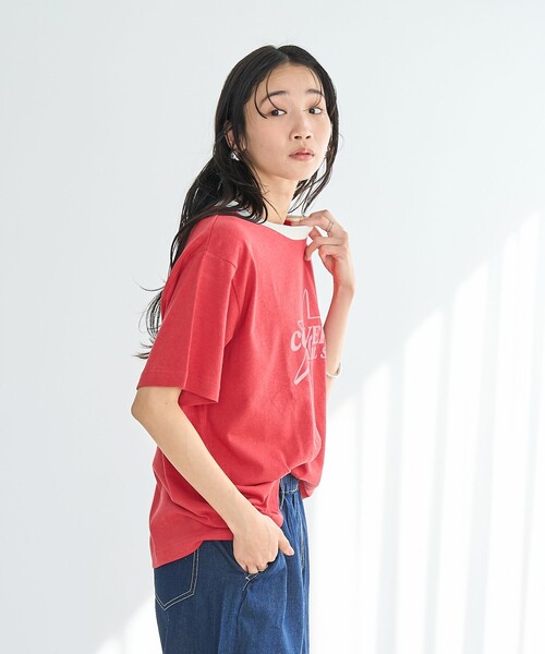 CONVERSE(コンバース)の「CONVERSE(コンバース)別注アソート ロゴ プリント Tシャツ(Tシャツ/カットソー・レディース・その他1/その他2/コバルトブルー/オフホワイト/レッド/ダークグレー・M/L)」の21枚目の写真