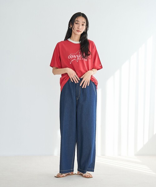 CONVERSE(コンバース)の「CONVERSE(コンバース)別注アソート ロゴ プリント Tシャツ(Tシャツ/カットソー・レディース・その他1/その他2/コバルトブルー/オフホワイト/レッド/ダークグレー・M/L)」の8枚目の写真