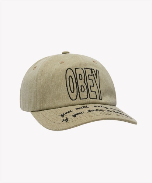 OBEY（オベイ）の「OBEY PIGMENT CHANCE6 PANEL / オベイ（キャップ・メンズ・ブラック/カーキ・O/S）」の2枚目の写真