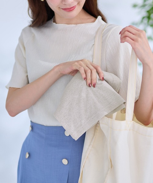 alotta(アロッタ)の「ひんやりシアーカットソートッパーカーデ(カーディガン/ボレロ・レディース・ネイビー/ピンク/ライトグレー/ブラック・LL/L/M/3L)」の10枚目の写真