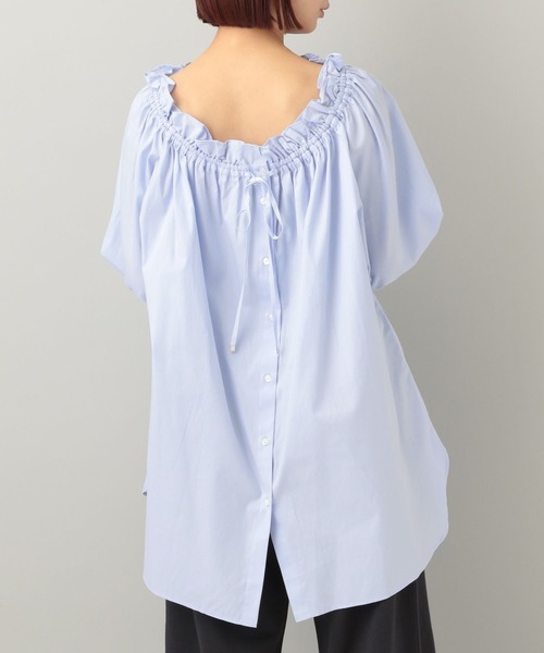 e/rm（イーアールエム）の「オフショルフリル2WAYブラウス（シャツ/ブラウス・レディース・ライトブルー/オフホワイト/ネイビー・FREE）」の19枚目の写真