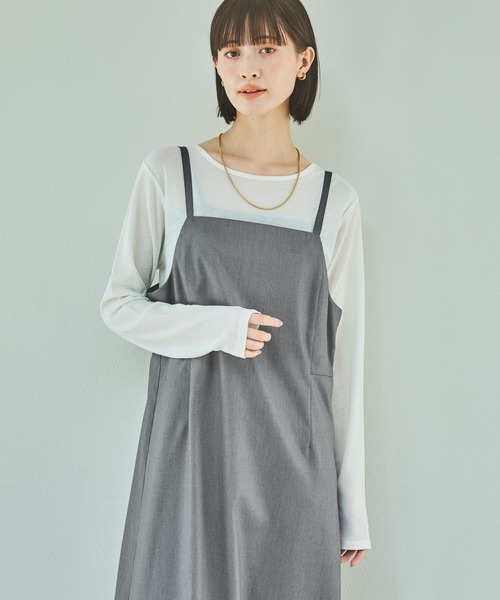 LAKOLE（ラコレ）の「スラブシアー長袖T / 289653（Tシャツ/カットソー・レディース・チャコール/ブラック/オフホワイト/ブルー/パープル/グレー/オレンジ/ロイヤルブルー/ブラウン・FREE）」の16枚目の写真