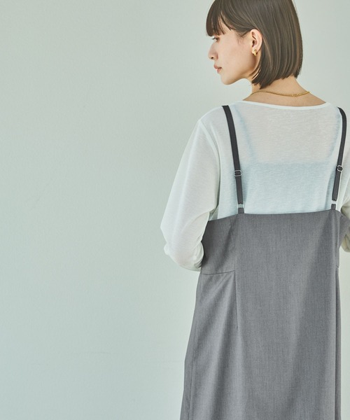 LAKOLE（ラコレ）の「スラブシアー長袖T / 289653（Tシャツ/カットソー・レディース・チャコール/ブラック/オフホワイト/ブルー/パープル/グレー/オレンジ/ロイヤルブルー/ブラウン・FREE）」の17枚目の写真